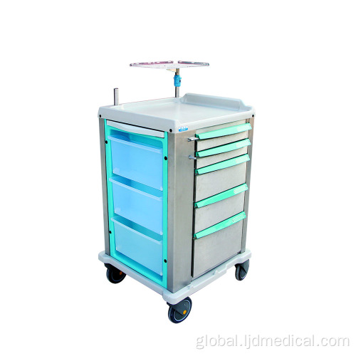 Emergency Trolley Hospital Furniture Medical Cart ABS Emergency Trolley Manufactory